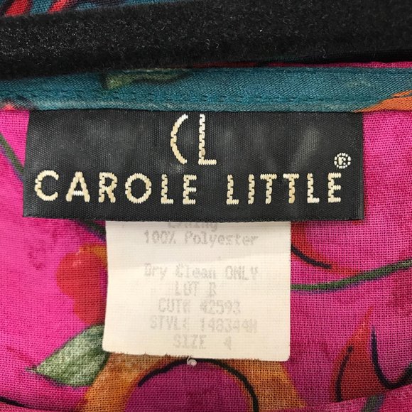 Carole Little Oversized Silky Rayon Floral Blouse - Picture 5 of 6